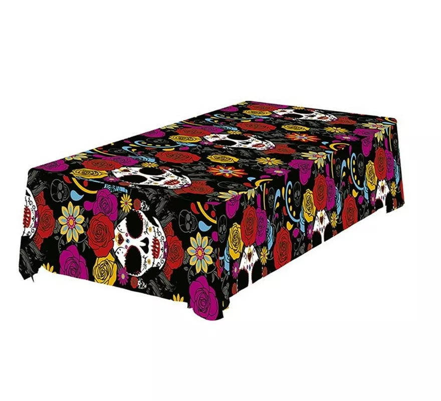 Translation missing: es.Mantel de Catrina colorida de 137x274 cm