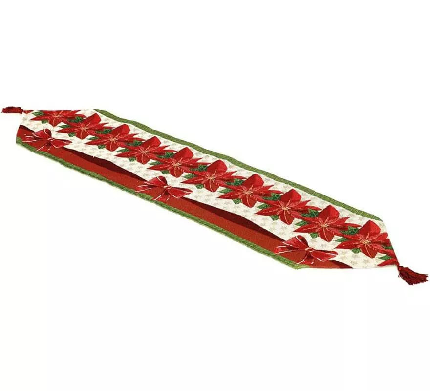 Translation missing: es.Mantel Decorativo Navideño Poinsettia 33x137 cm