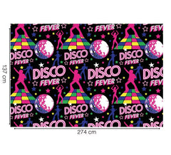 Mantel Disco Fever púrpura de 137x274 cm