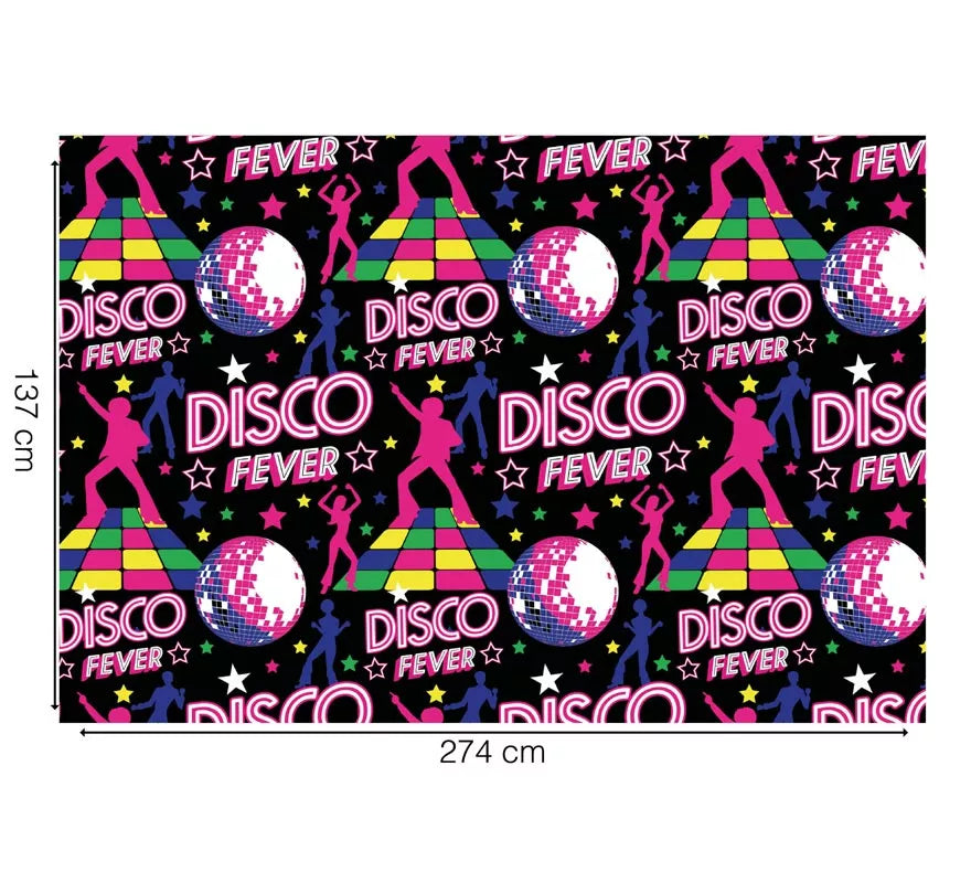 Translation missing: es.Mantel Disco Fever púrpura de 137x274 cm