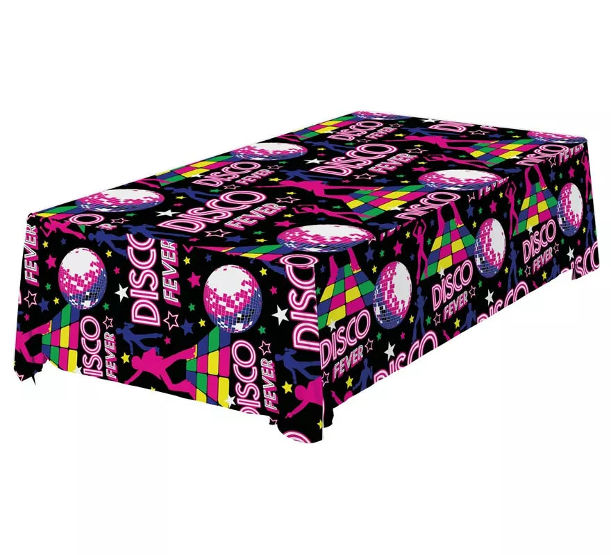Mantel Disco Fever púrpura de 137x274 cm