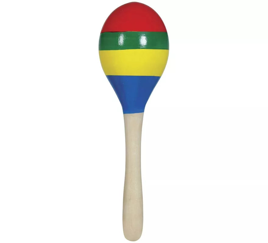 Translation missing: es.Maraca multicolor de madera de 20 cm