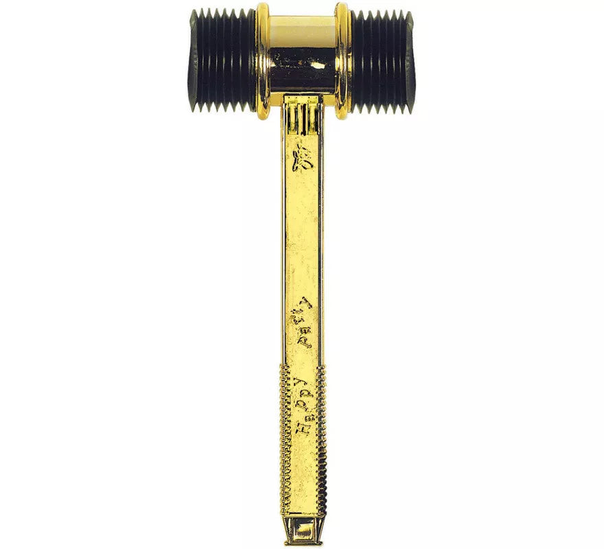 Translation missing: es.Martillo Sonoro Metálico Dorado 'Happy Party ' 24 cm. para Nochevieja