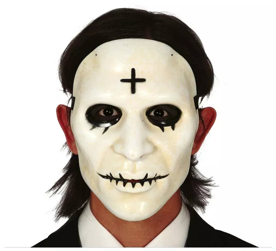 Máscara Blanca con Cruz