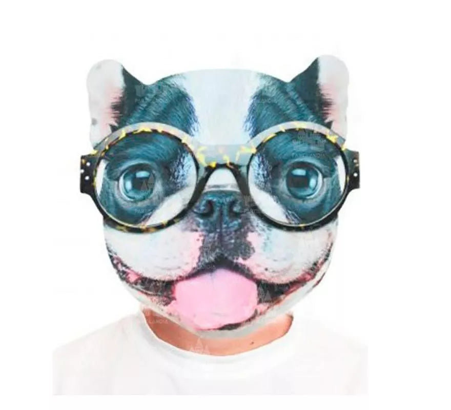 Translation missing: es.Máscara Bulldog lengua rosa estampado