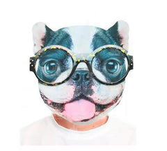 Máscara Bulldog lengua rosa estampado