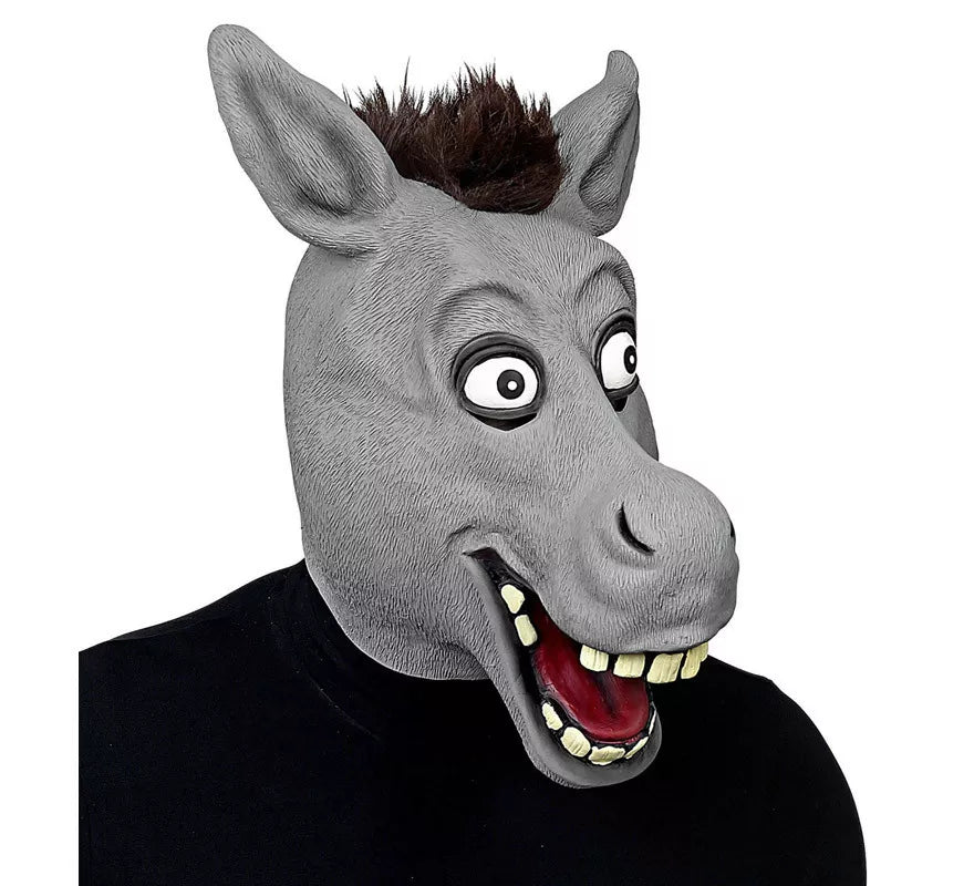 Translation missing: es.Máscara Cabeza de Burro de dibujos animados con pelo