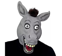 Máscara Cabeza de Burro de dibujos animados con pelo
