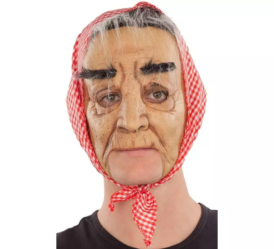 Translation missing: es.Máscara de Abuela con Pelo y Pañuelo