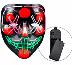 Máscara de Asesino Aterrador con LED multicolor