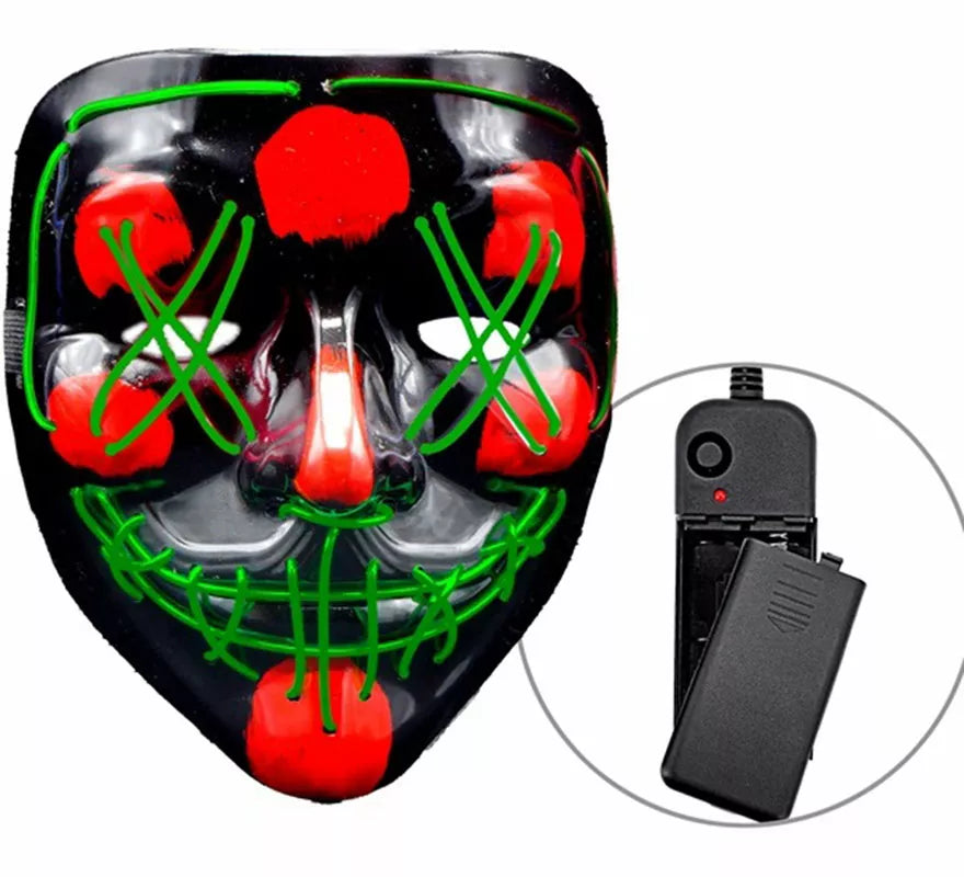 Translation missing: es.Máscara de Asesino Aterrador con LED verde