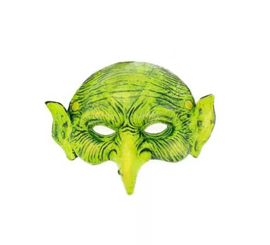 Translation missing: es.Máscara de Bruja verde media cara