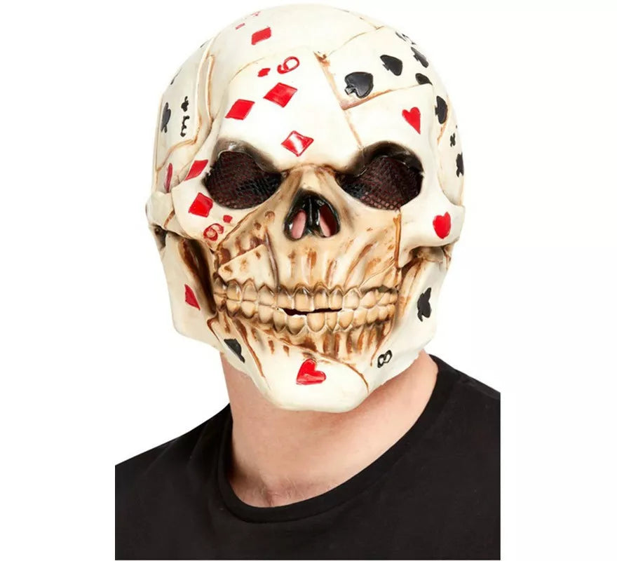 Translation missing: es.Máscara de Calavera con cara de póquer de látex