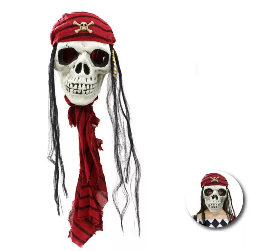 Máscara de Calavera Pirata grande de 25x87 cm