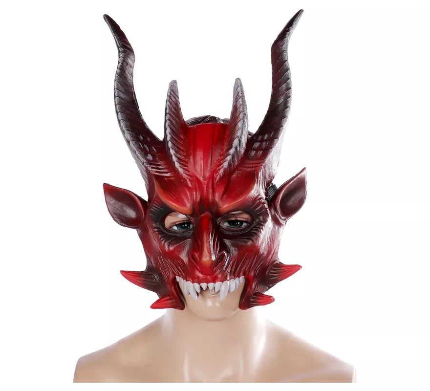 Translation missing: es.Máscara de Diablo con Cuernos roja de 72x56x45 cm