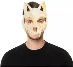 Máscara de Esqueleto lobo de plástico adulto