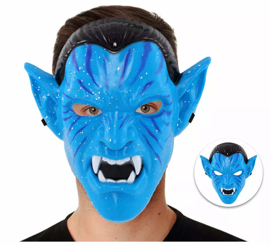 Translation missing: es.Máscara de Guerrero Tribal azul para hombre