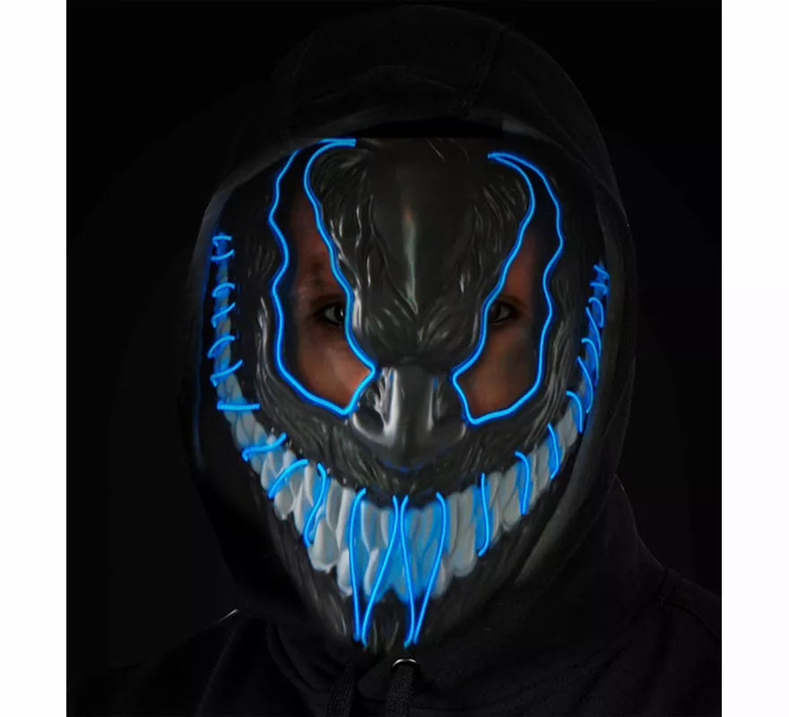 Máscara de Monstruo con LED azul