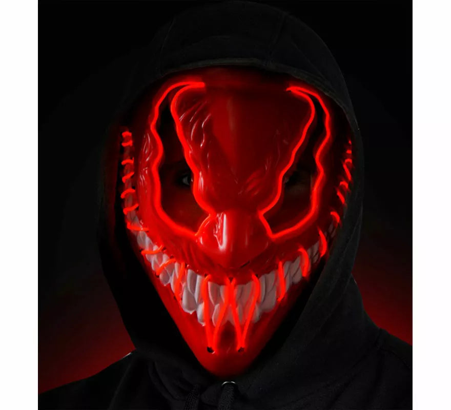 Máscara de Monstruo con LED roja