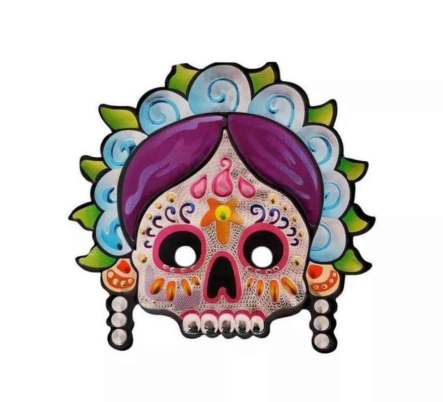 Translation missing: es.Máscara de Mujer Día de los Muertos Metálica