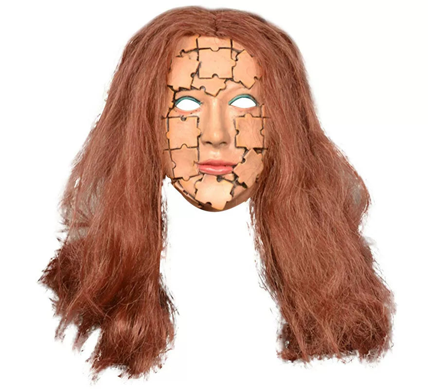 Translation missing: es.Máscara de Mujer Piezas de Puzzle con Pelo