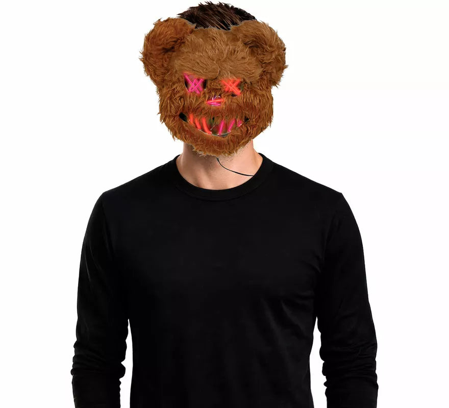 Máscara de Oso Asesino con Pelo y Luz