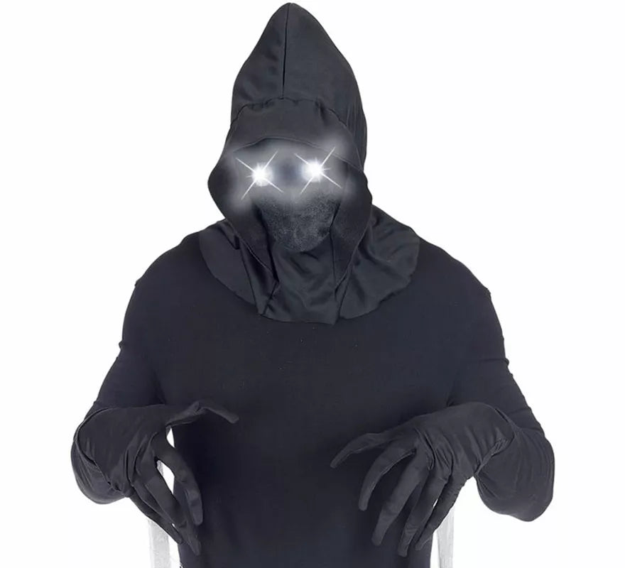Máscara negra con Capucha y Ojos Luminosos
