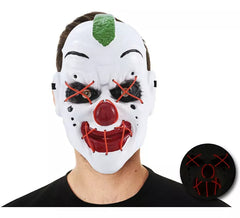 Máscara Payaso Mohicano con Tubo de Luz