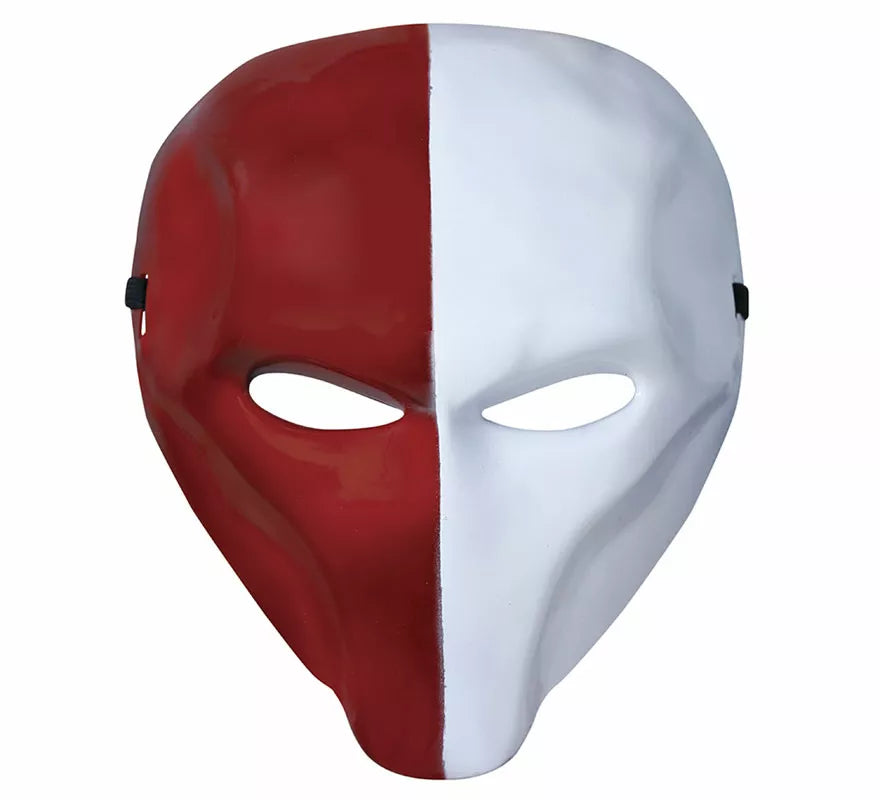 Máscara Roja y Blanca Tenebrosa de Pvc