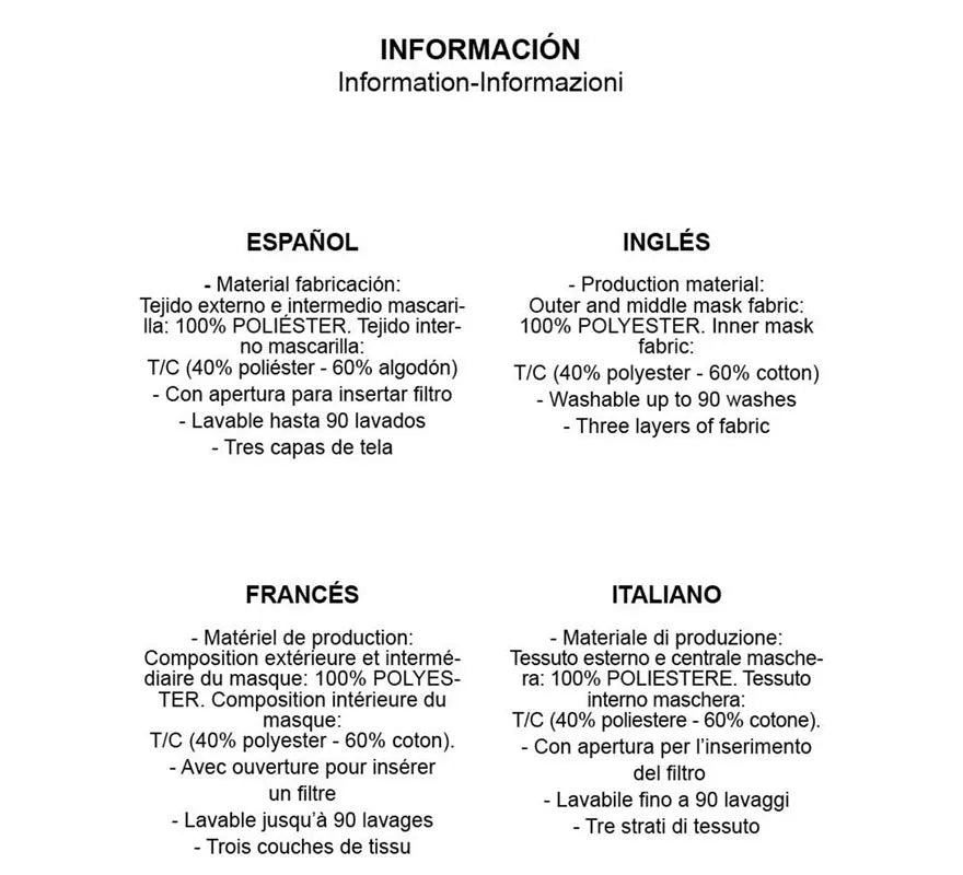 Translation missing: es.Mascarilla 3 Capas de Tela Dibujo Perro para adultos