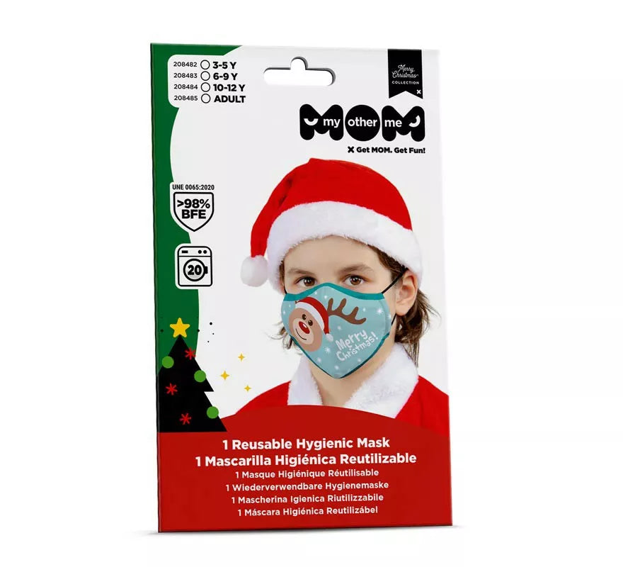 Translation missing: es.Mascarilla higiénica infantil Reno Navidad