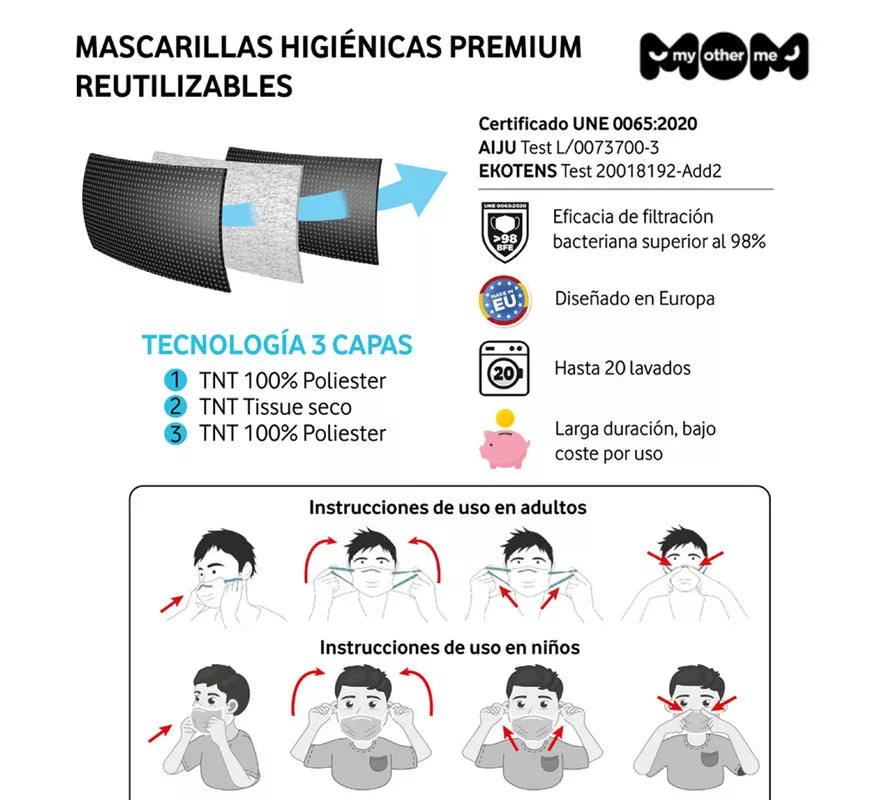 Mascarilla higiénica infantil Reno Navidad