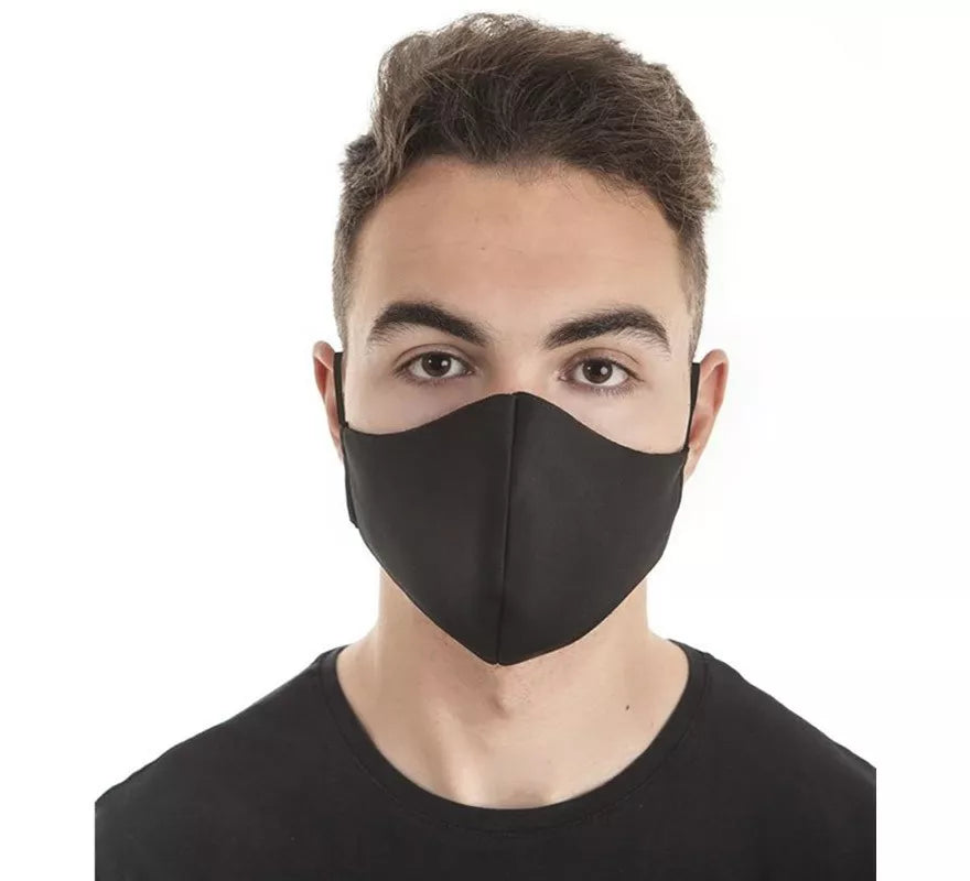 Translation missing: es.Mascarilla Higiénica Protectora Neopreno Negra con gomas