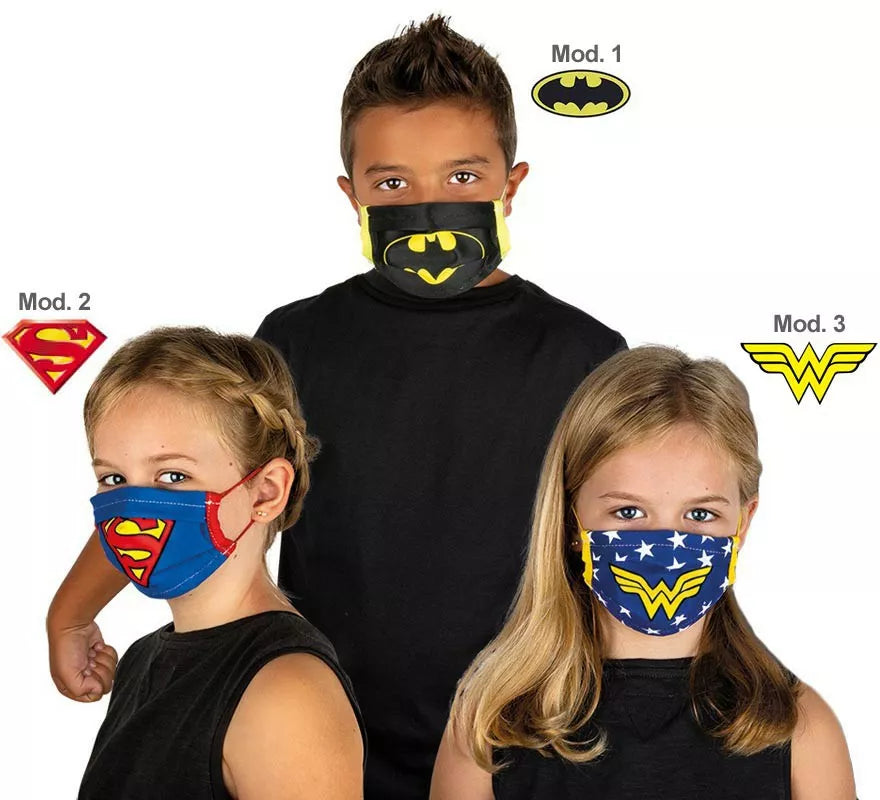 Translation missing: es.Mascarilla Infantil Higiénica Dc Comics Liga de la Justicia