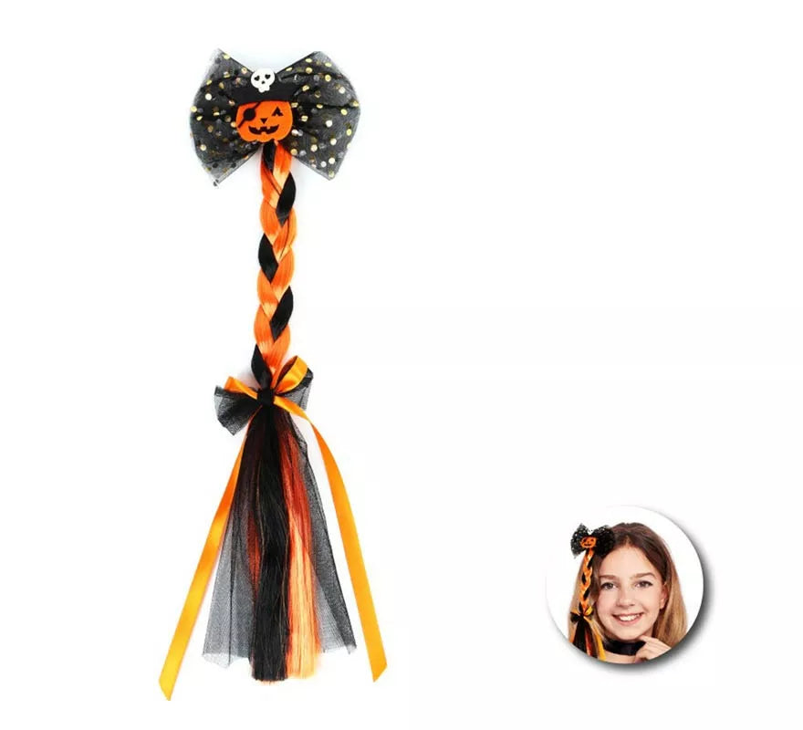 Translation missing: es.Mechón Calabaza negro y naranja infantil