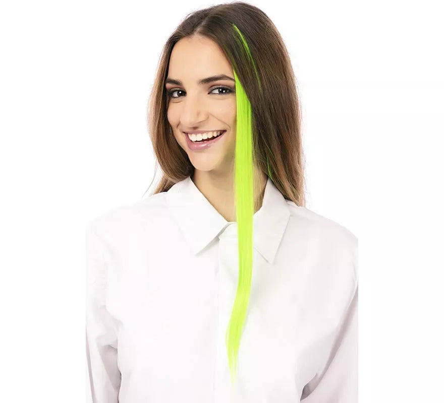 Translation missing: es.Mechón de Cabello verde claro en colores surtidos de 55 cm