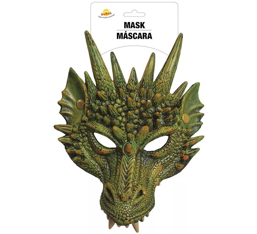 Translation missing: es.Media Careta de Dragón o Reptil verde