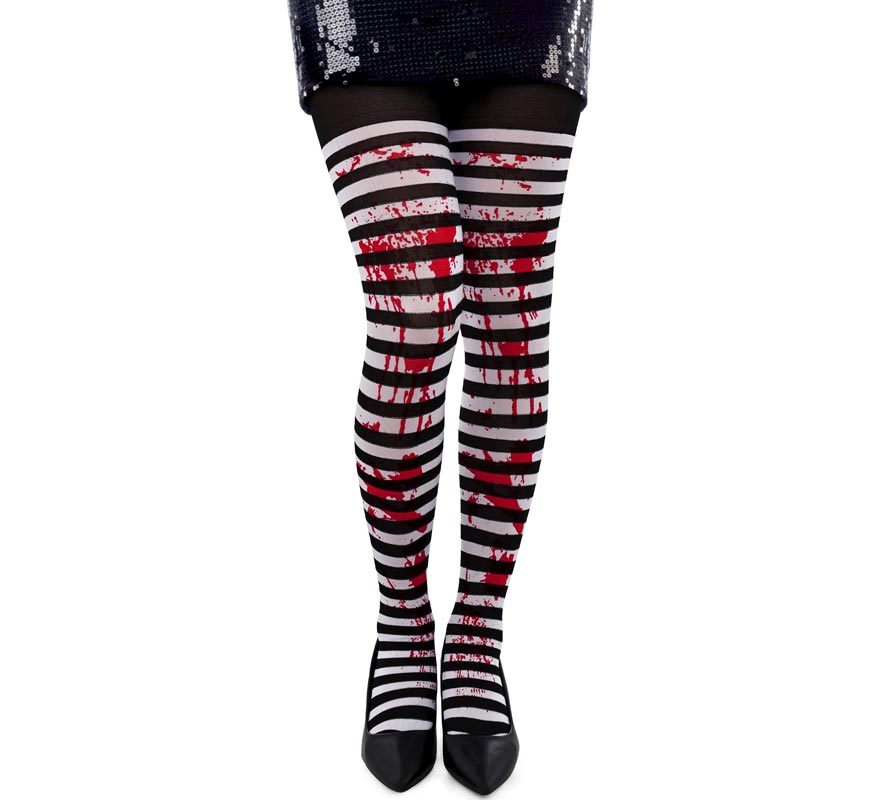 Translation missing: es.Medias a Rayas blanco y negro con Sangre
