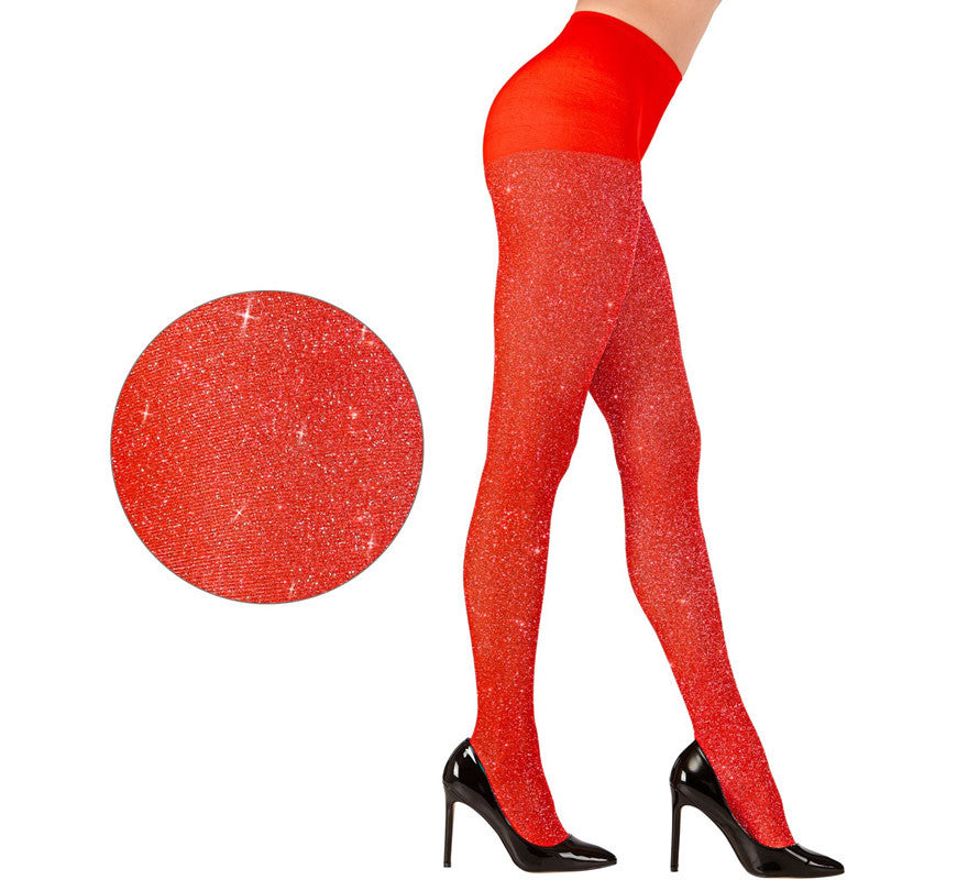 Translation missing: es.Pantys con Purpurina Roja de 40 Deniers para mujer