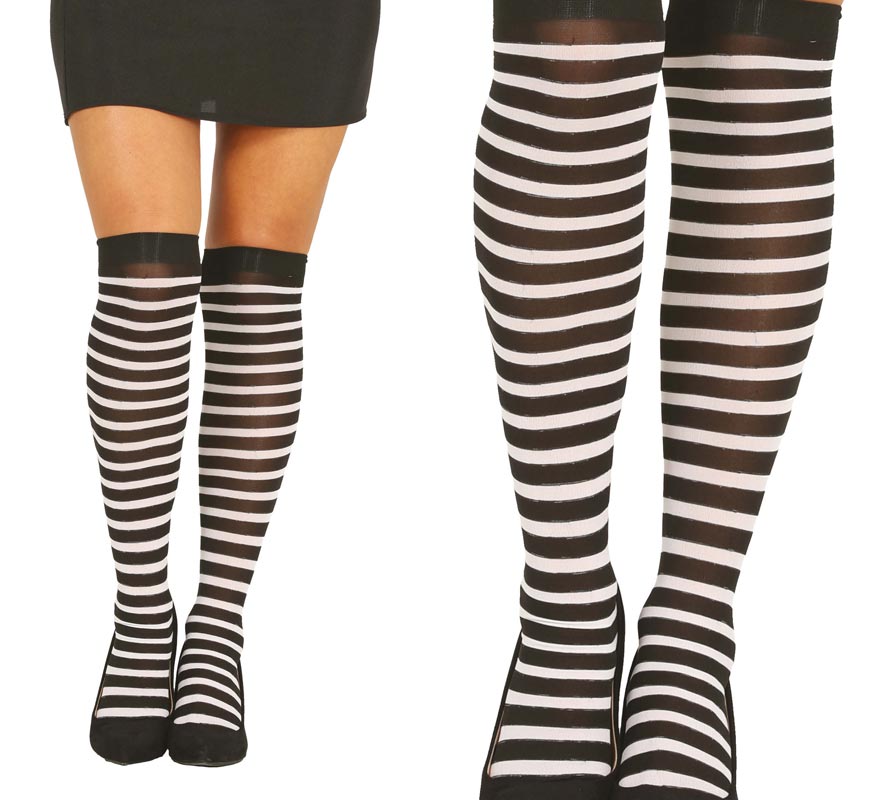 Translation missing: es.Medias Negras con Rayas Blancas