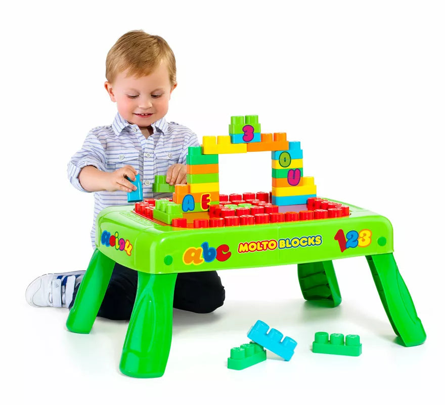 Mesa de Bloques infantil con 20 Piezas