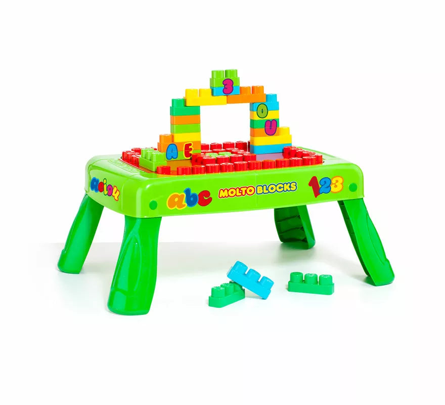 Mesa de Bloques infantil con 20 Piezas