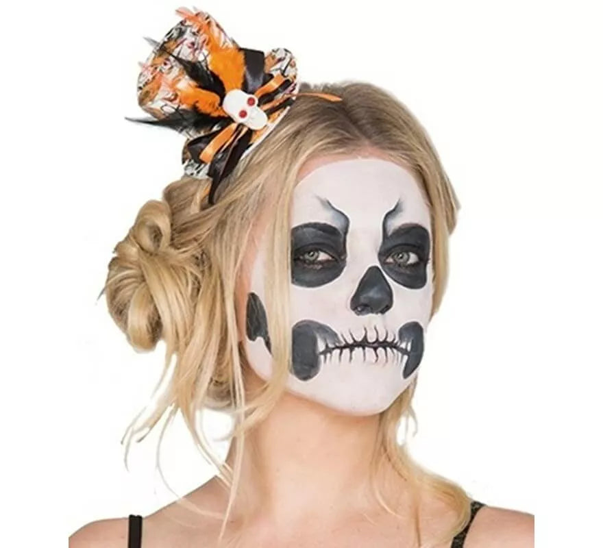 Translation missing: es.Mini Sombrero con Calavera negro y naranja