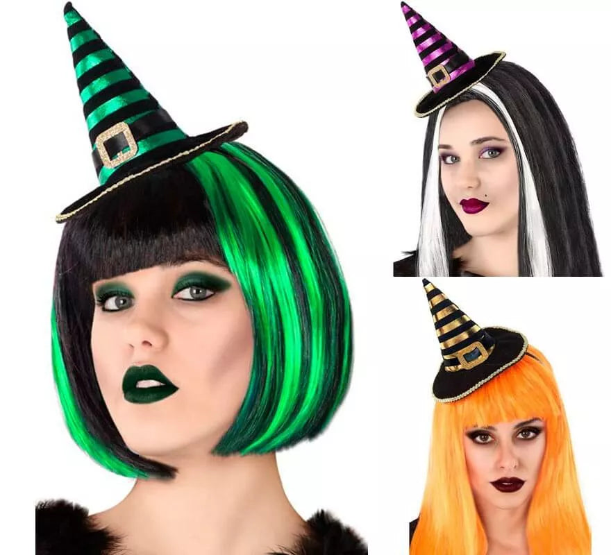 Translation missing: es.Mini Sombrero de Bruja a Rayas en varios colores