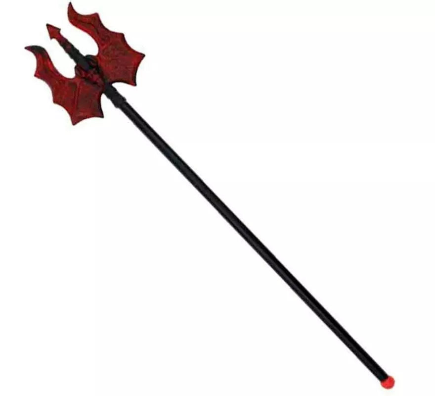Translation missing: es.Mini Tridente negro y rojo de juguete de 56 cm