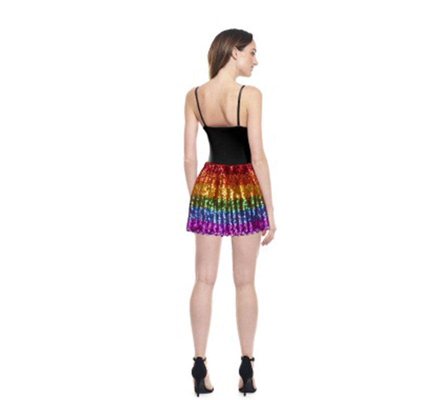 Translation missing: es.Minifalda de Lentejuelas Arcoíris para mujer