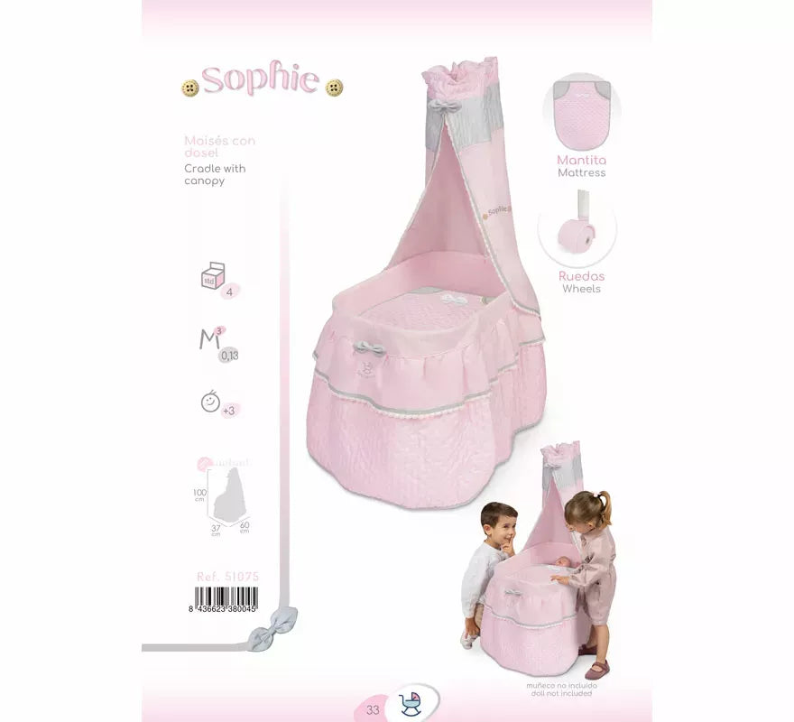 Moisés para Muñecas de hasta 60 cm