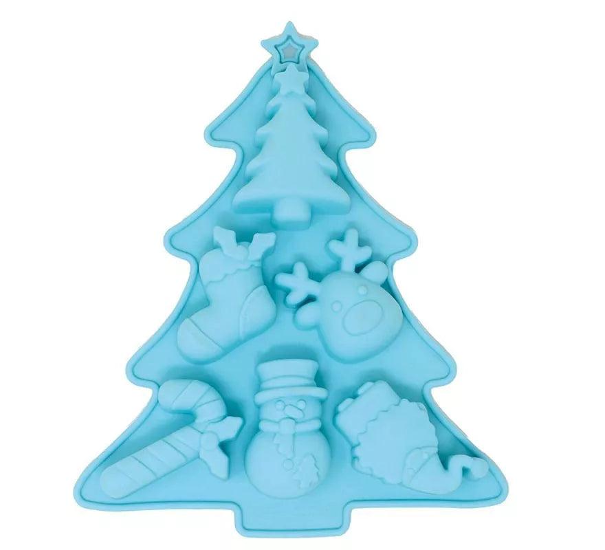 Translation missing: es.Molde Árbol Navideño para 6 Galletas de silicona de 20x23 cm