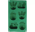 Molde de Silicona verde para 6 Galletas de Navideñas de 17x29 cm