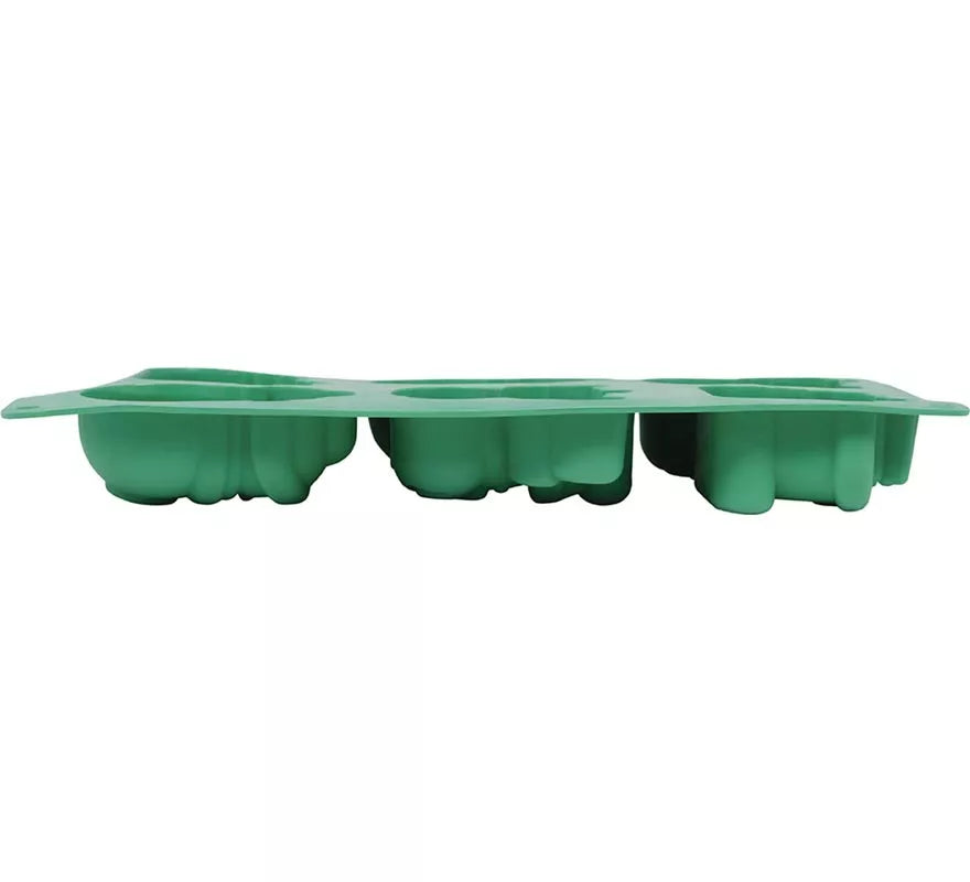 Translation missing: es.Molde de Silicona verde para 6 Galletas de Navideñas de 17x29 cm
